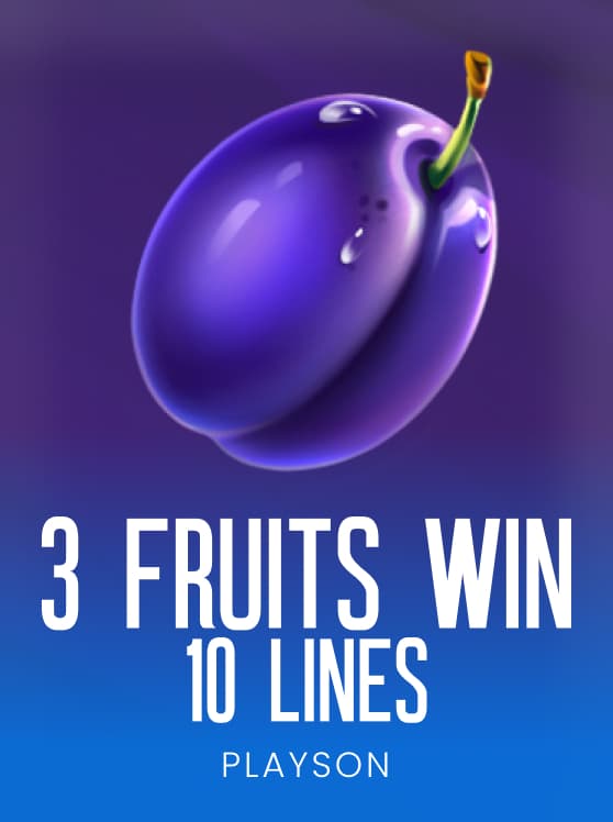 3 Fruits Win: 10 Lines