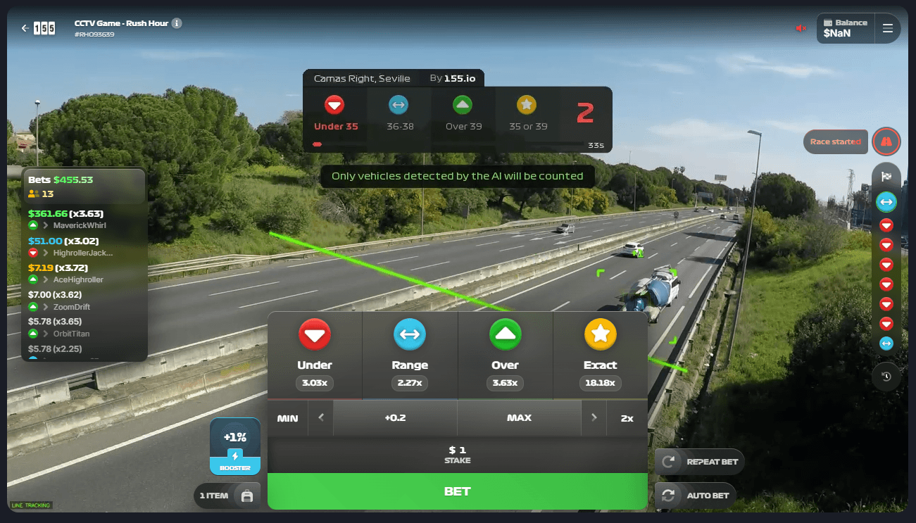 Rush Hour CCTV Betting Game